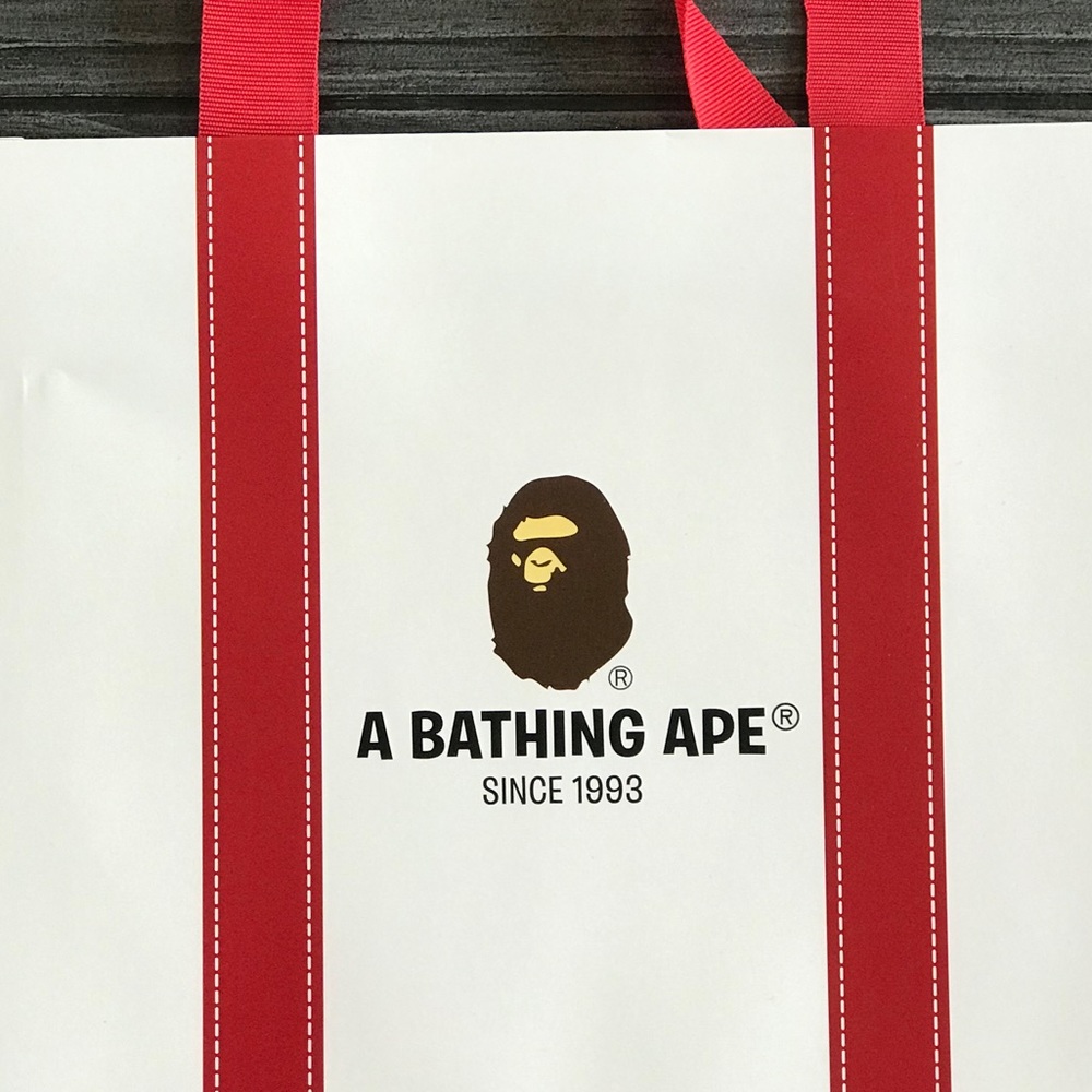 Bape A Bathing Ape Red Gift Shoppers Bag - Picture 6 of 7
